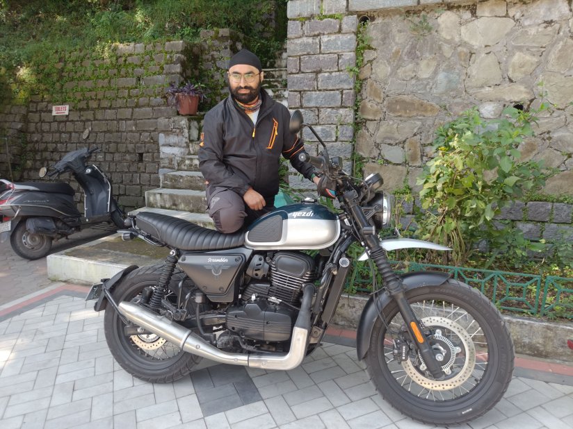Yezdi Scrambler rider
