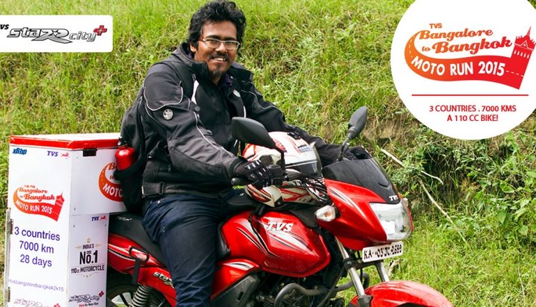 Bangalore to Bangkok on a TVS Star City+