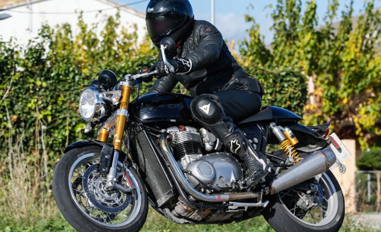 Triumph Street Tracker spotted testing in Spain