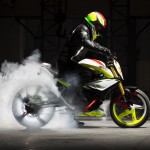 Chris Pfeiffer BMW/TVS Concept 310 Stunt burnout