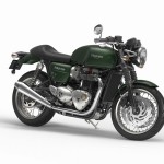 Thruxton Competition Green Front Quarter