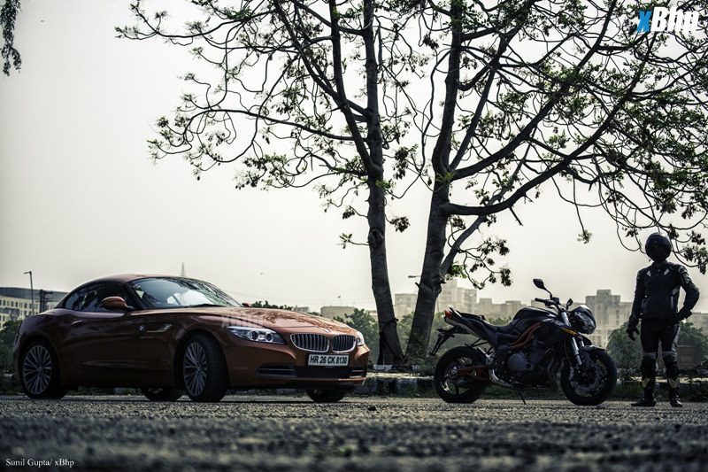 Driver vs Rider Benelli TNT 899 vs BMW Z4 26