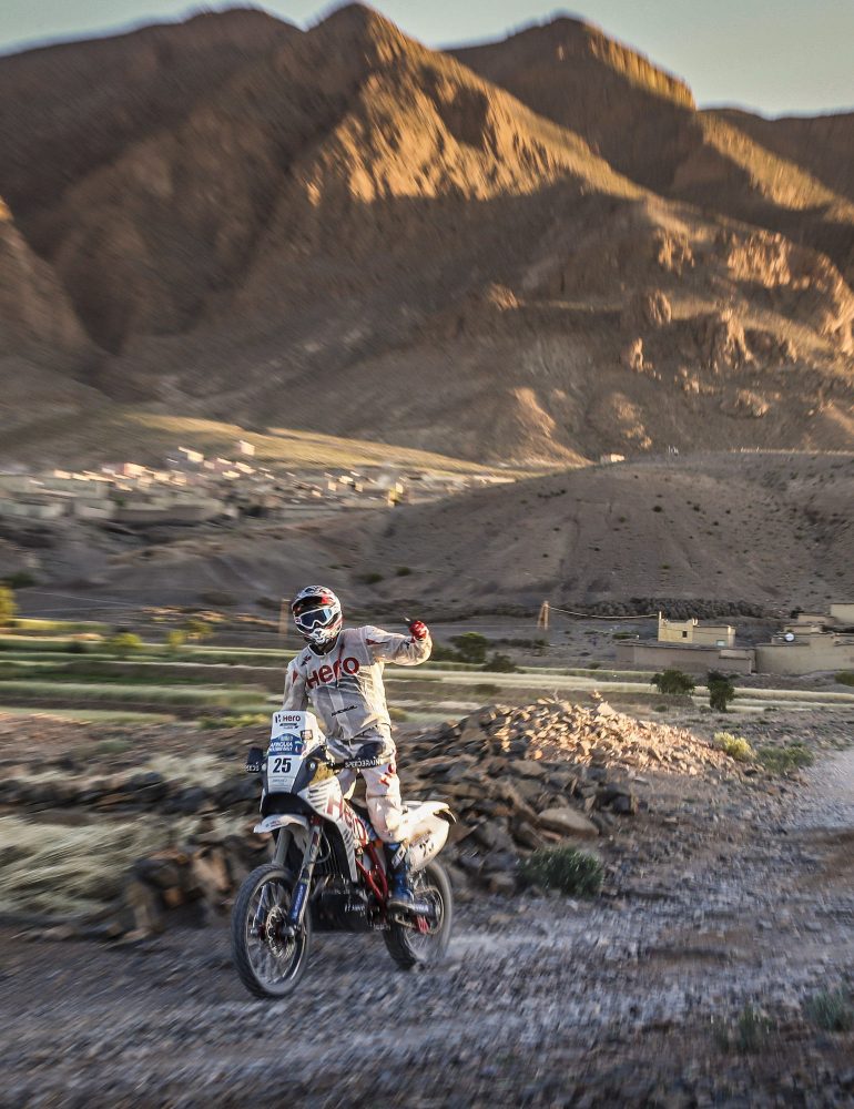 CS Santosh does well in tough marathon stage in Merzouga Rally