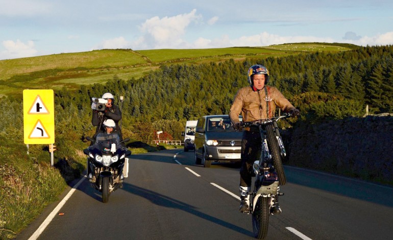 Dougie Lampkin rode Isle of Man TT lap on one wheel