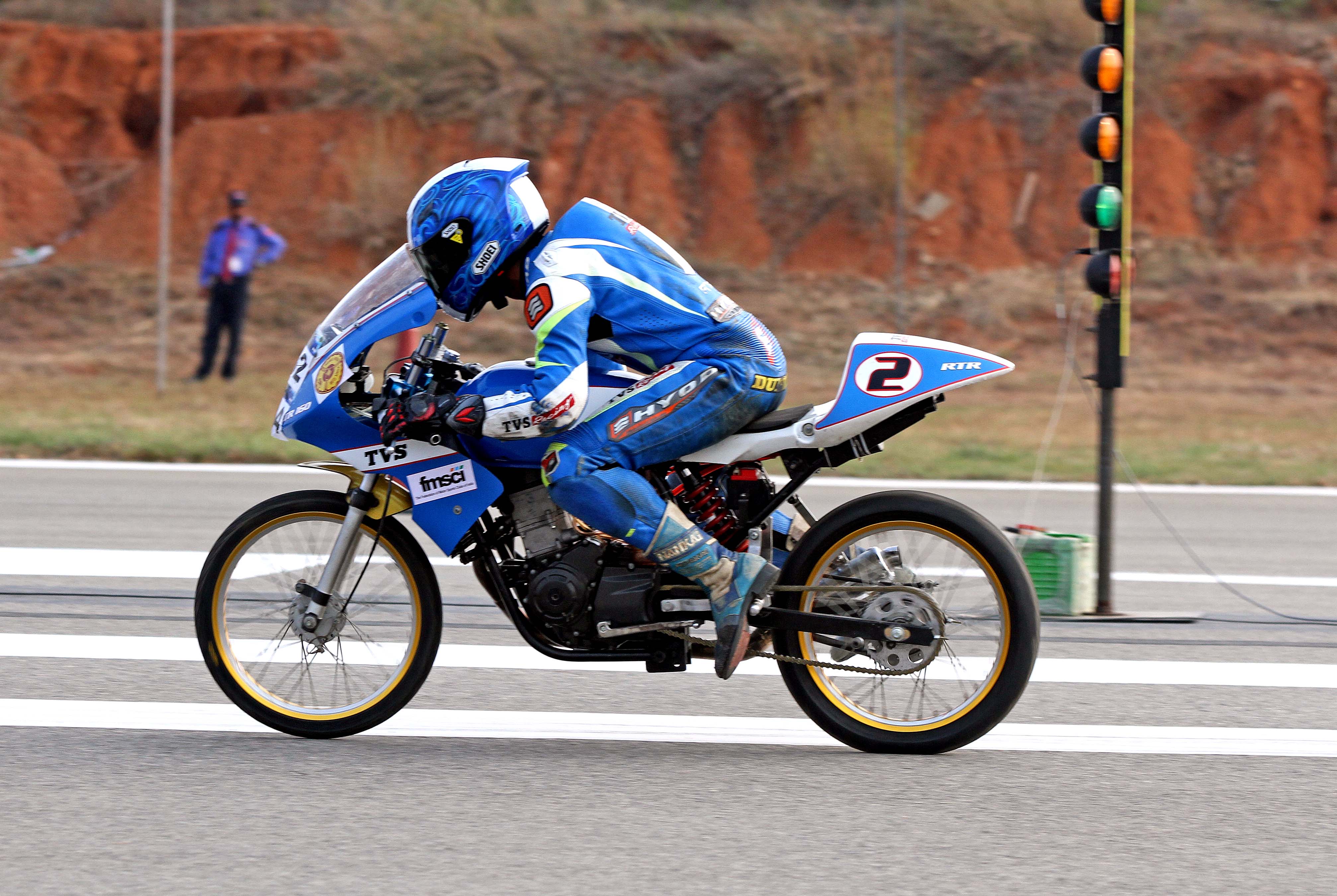 Jagan Kumar, on way to wining the 165cc class title (4-Stroke) (Nov 12)