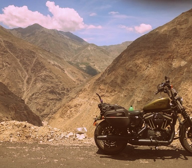 Spiti on a Harley Davidson Iron 883