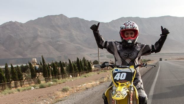 Behnaz Shafiei: Fights the ban for women riding motorcycles in Iran