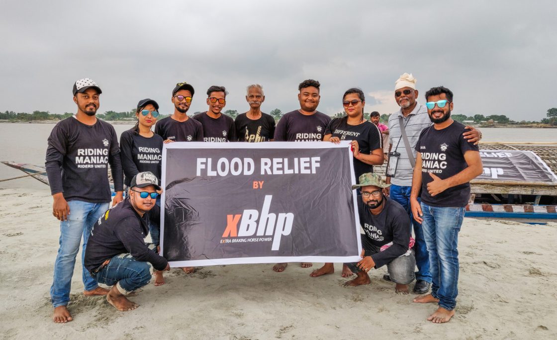 Flood relief organized in Assam by Riding Maniac/xBhp Dhubri/Assam xBhp