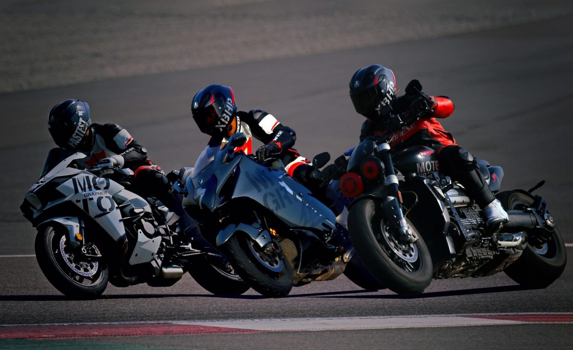 The Holy Trinity of motorcycling hits the racetrack!